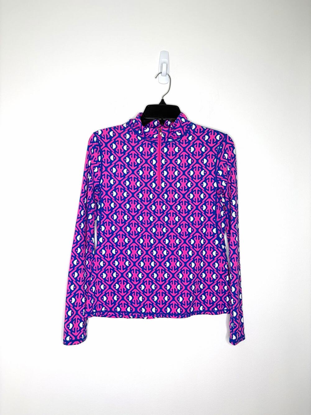 SolChill Womens Sz XS Pink 1/4 Zip Sun Protection Top UPF 50+ Equestrian Golf
